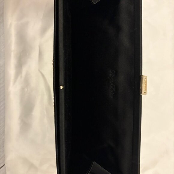 Roger Vivier Pilgrim Buckle Clutch in Satin - Black Clutch - Picture 4 of 8